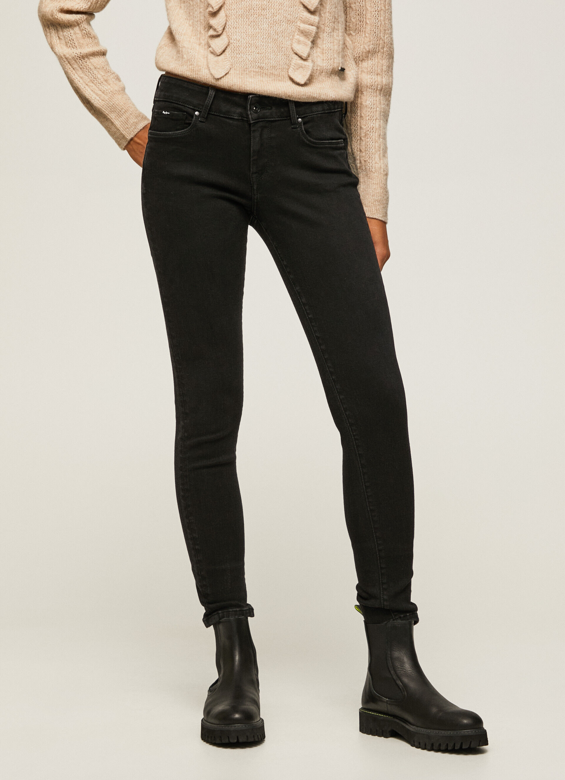 Calça jeans skinny de cintura média SOHO FIT - jeans