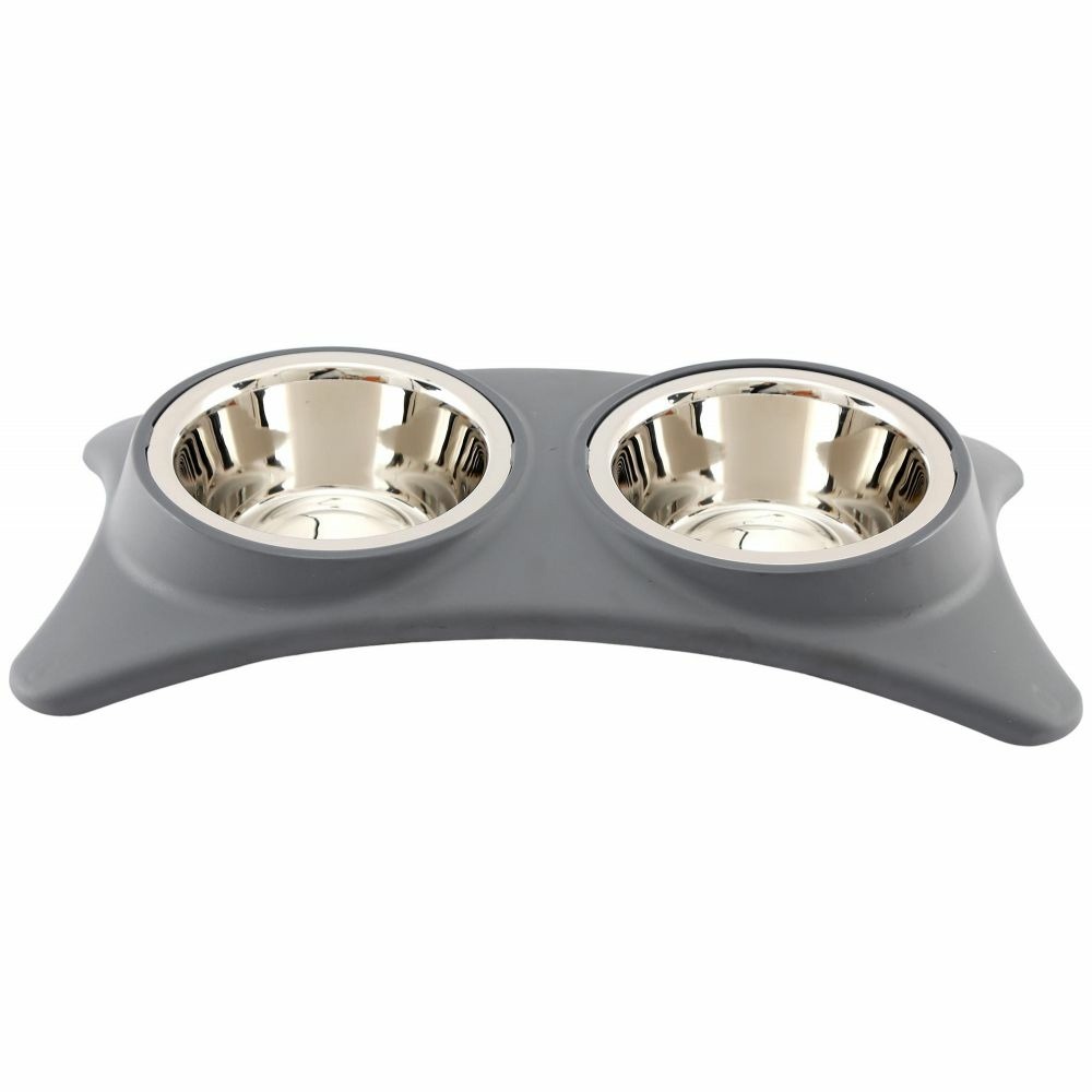 Gamelle double en inox et polypropylène