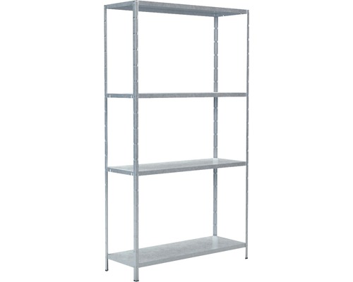 Schulte verzinkte insteekstelling, 180x100x35 cm, 4 legborden, gespleten hoekprofielen, draagvermogen 340 kg