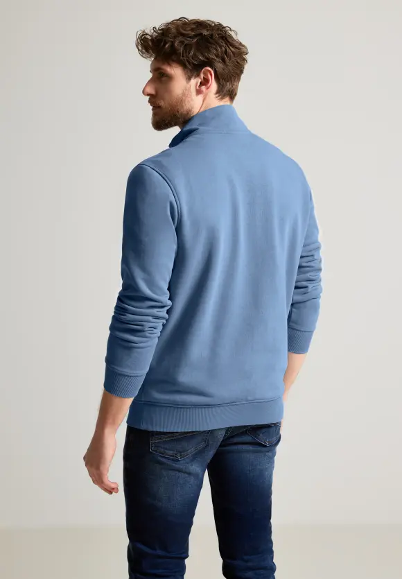 Soft gewaschener Troyer - smoky blue