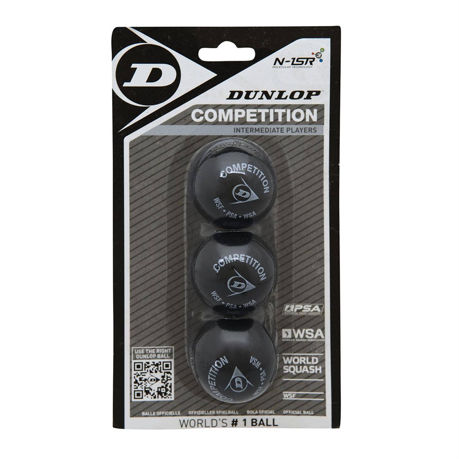 Dunlop  Competition 3-Pack Squashbal Blisters