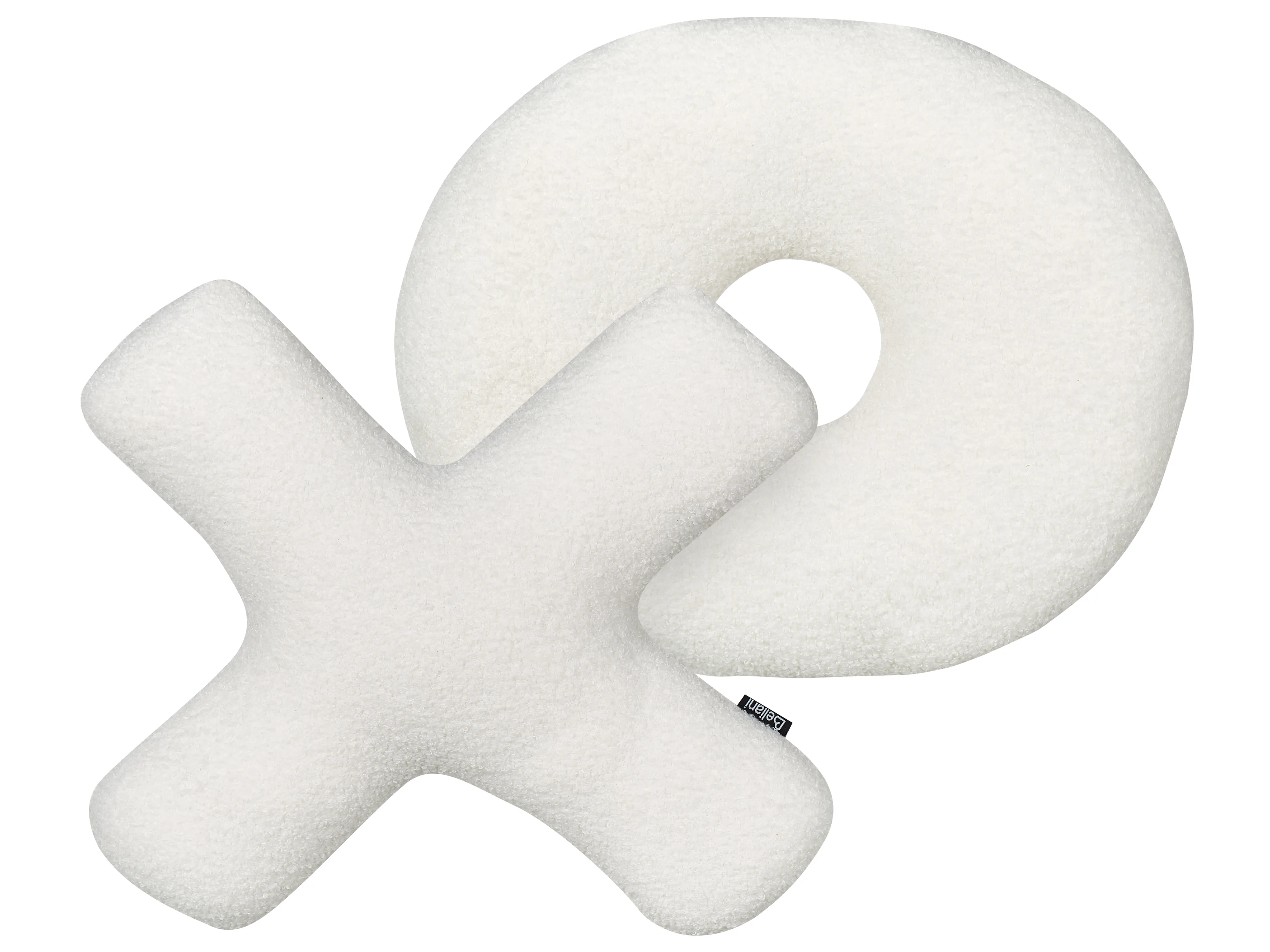 Set van 2 sierkussens HESPERIS Bouclé Gebroken wit effen