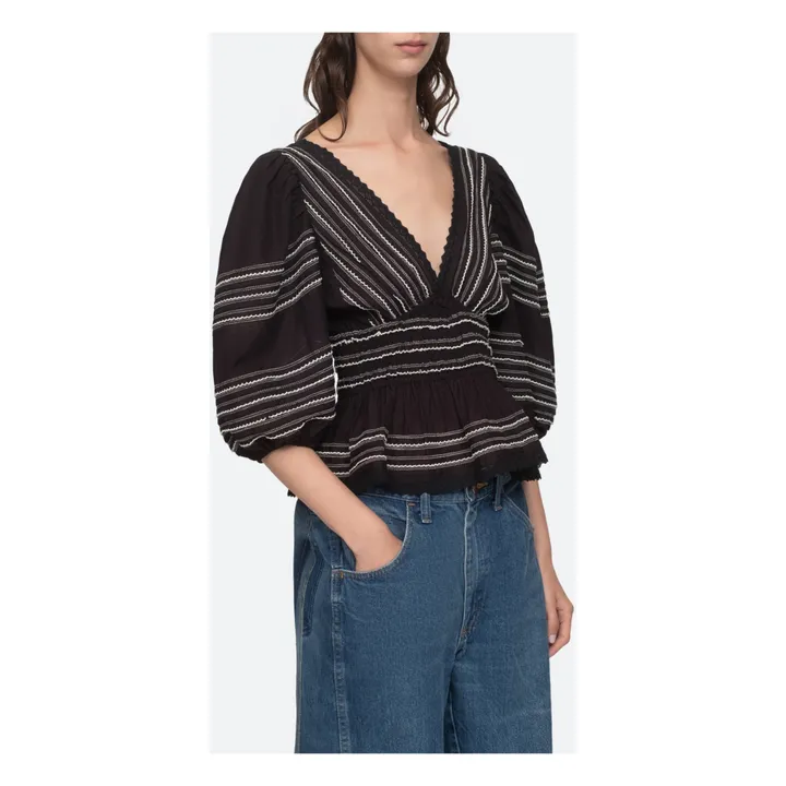 Sea NY Top Mable Cambric | Noir