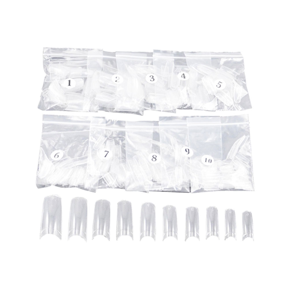 (500er Set) Kunstnägel Fake Nail Tips für die Maniküre - Transparent