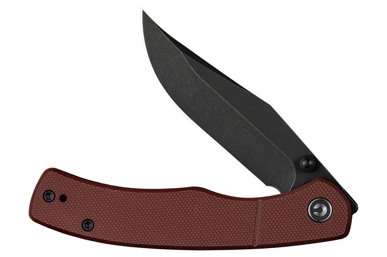 Civivi Clingman C23065-2 Black Stonewashed Nitro-V Burgundy G10, zakmes, Taylor Martin design