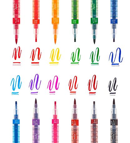 Ooly Tuschen - Calligraphy Duo - 12 st. - Bunt