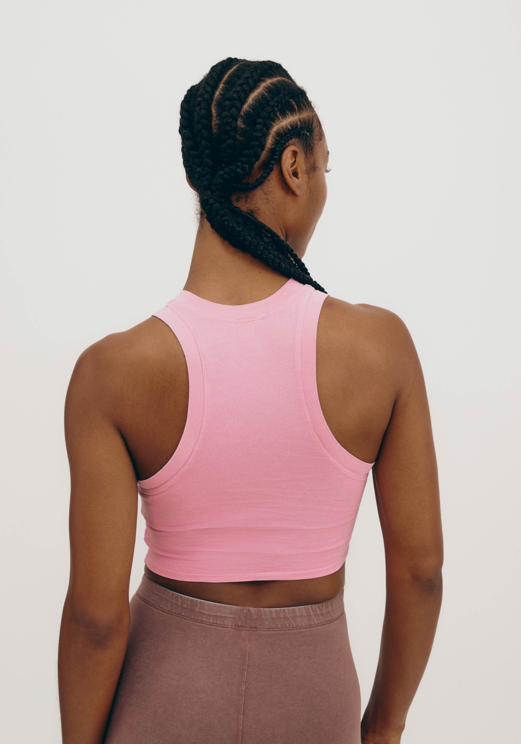 Organic Basics Crop Tank Top Core Muted Petal Pink