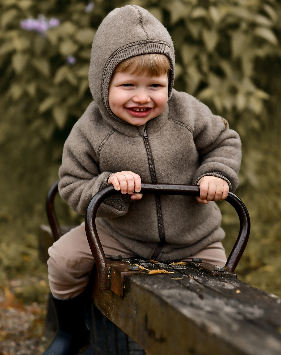 Wollfleece-Jacke MERINO BABY in melange denver