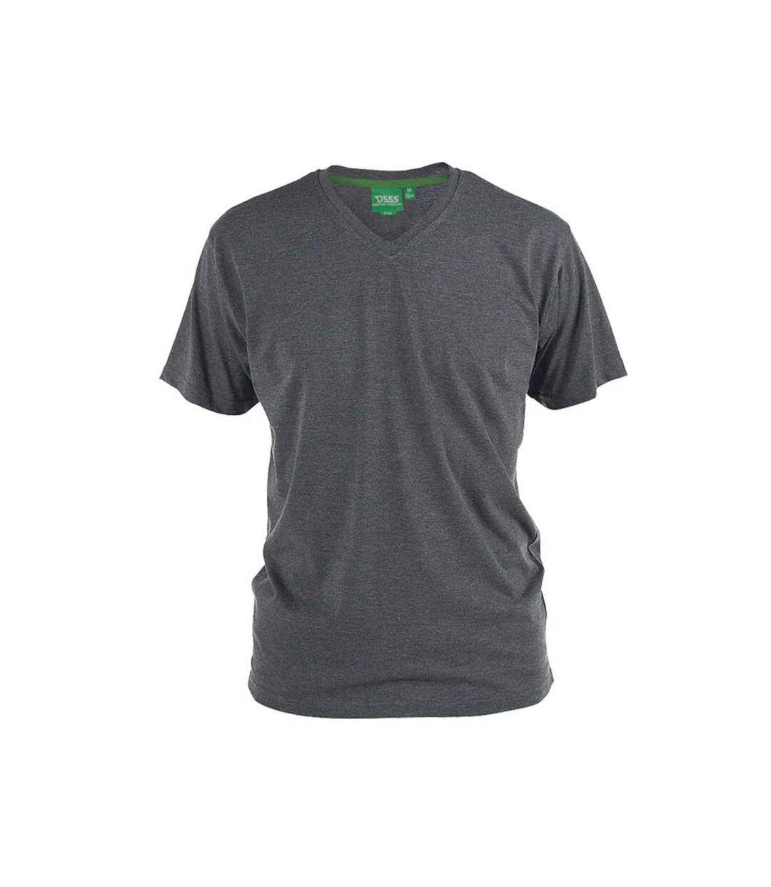 Duke - T-shirt col V SIGNATURE-2 - Homme (Gris foncé) - UTDC167