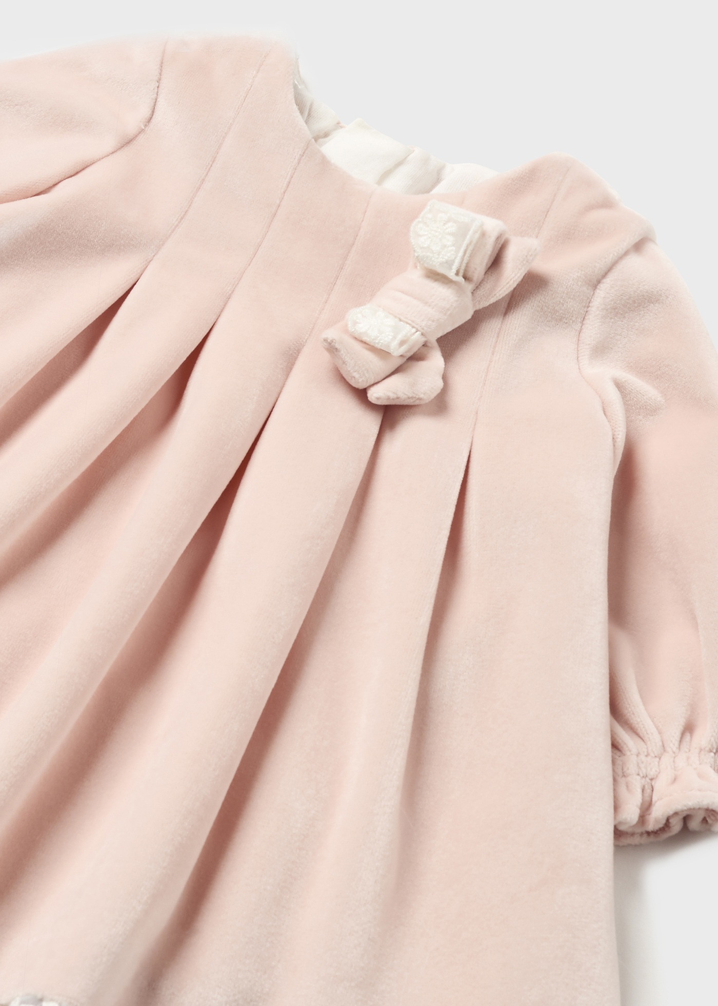 Vestido de veludo para recém-nascido