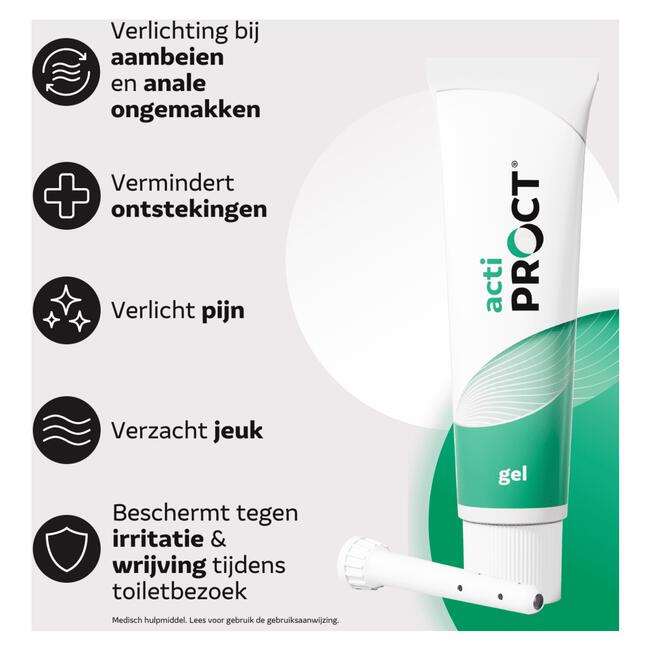 Actiproct Gel bij jeuk en aambeien tube 30 gram