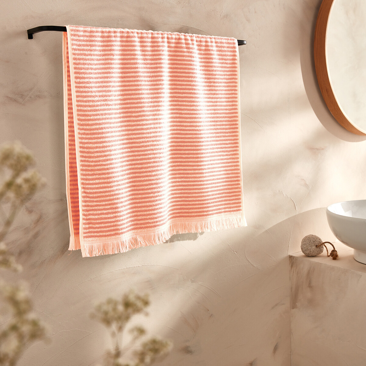 LA REDOUTE INTERIEURS<br>Toalha felpuda às riscas Malo 500 g/m²