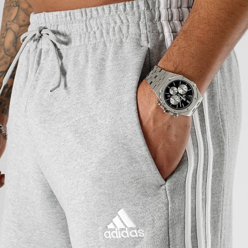 Short Jogging A Bandes IC9437 Gris Chiné