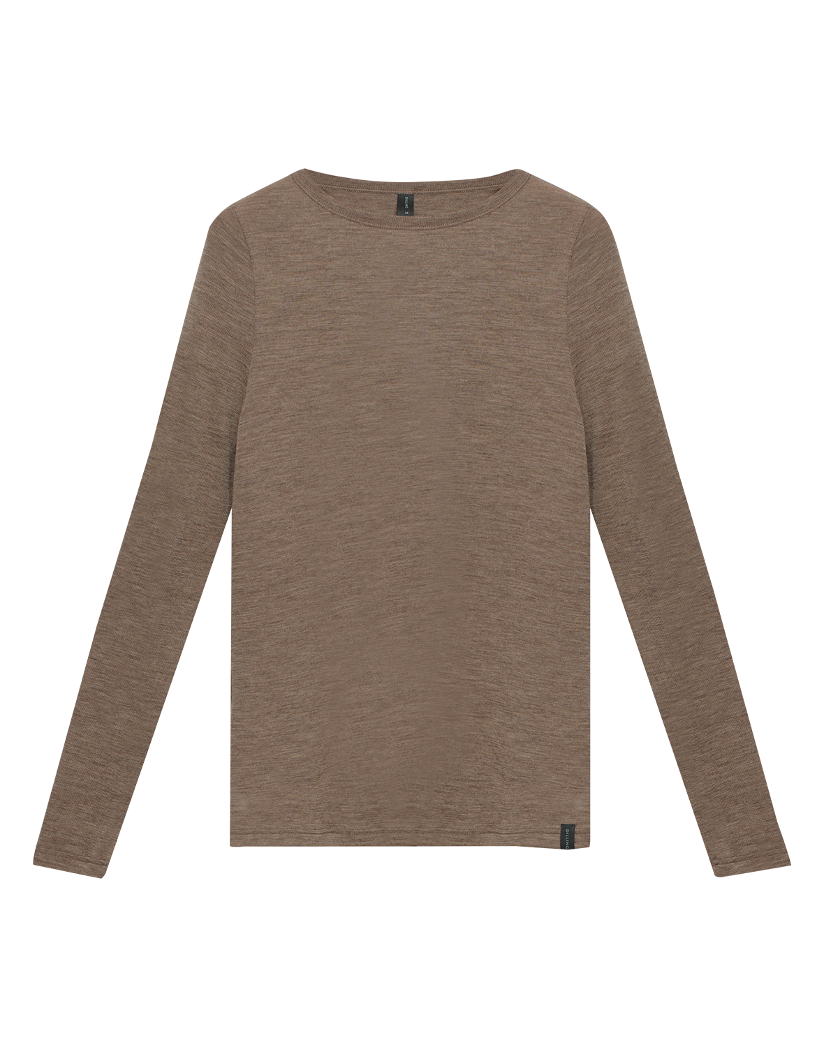 Shirt van merinowol voor dames in Bruinmelange