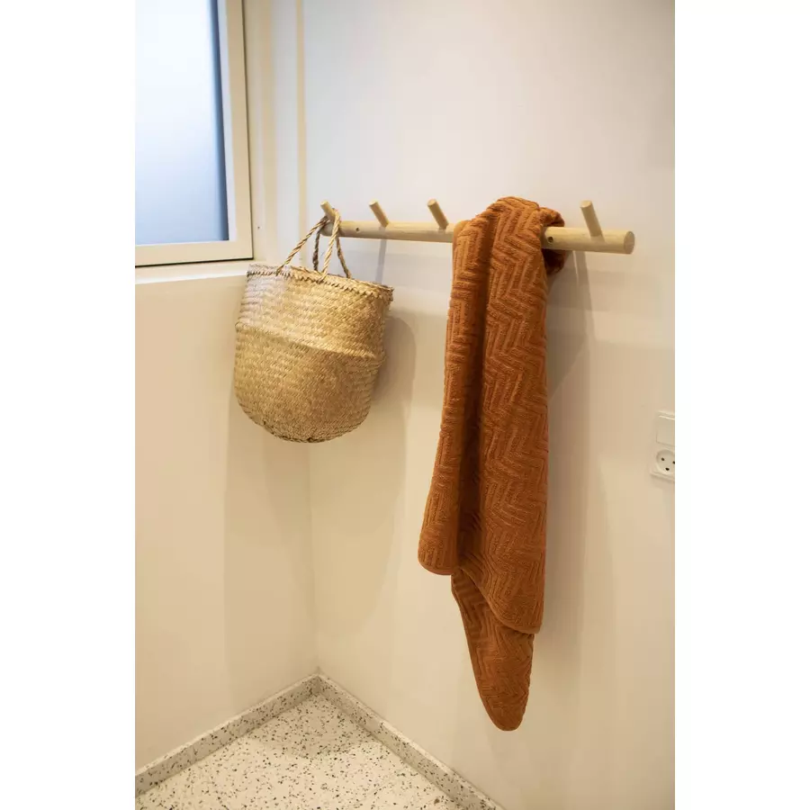 FILIBABBA Kapuzenbadetuch Zigzag Rust