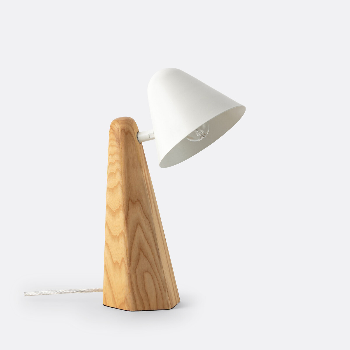 LA REDOUTE INTERIEURS<br>Candeeiro de mesa em carvalho e aço, Cotapi