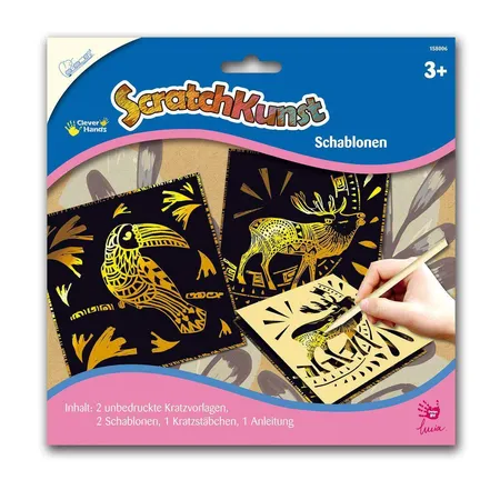 Mammut ScratchKunst - Schablonen, Komplettset