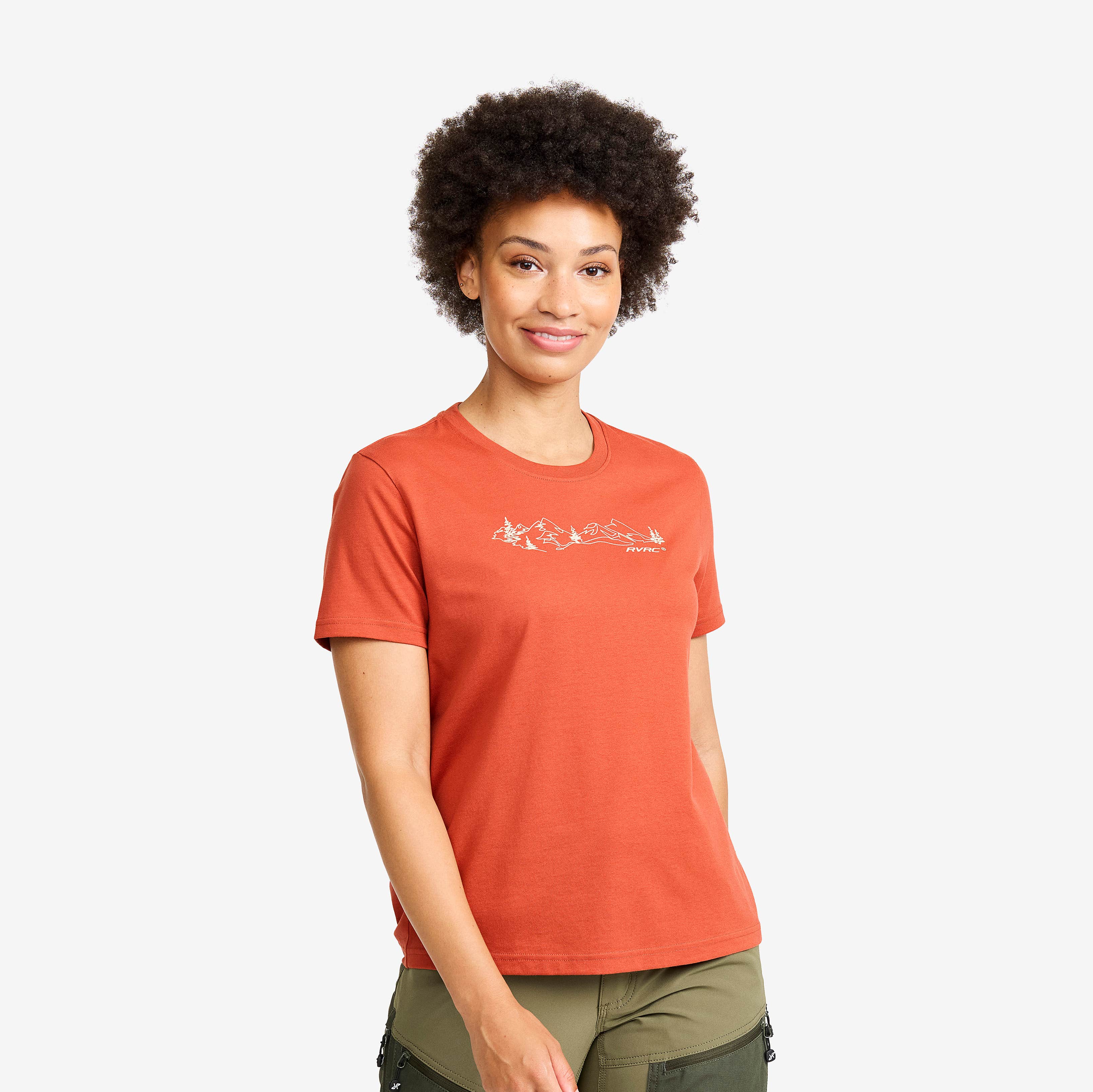 Easy Graphic Forest Lines T-shirt Dame Bruschetta