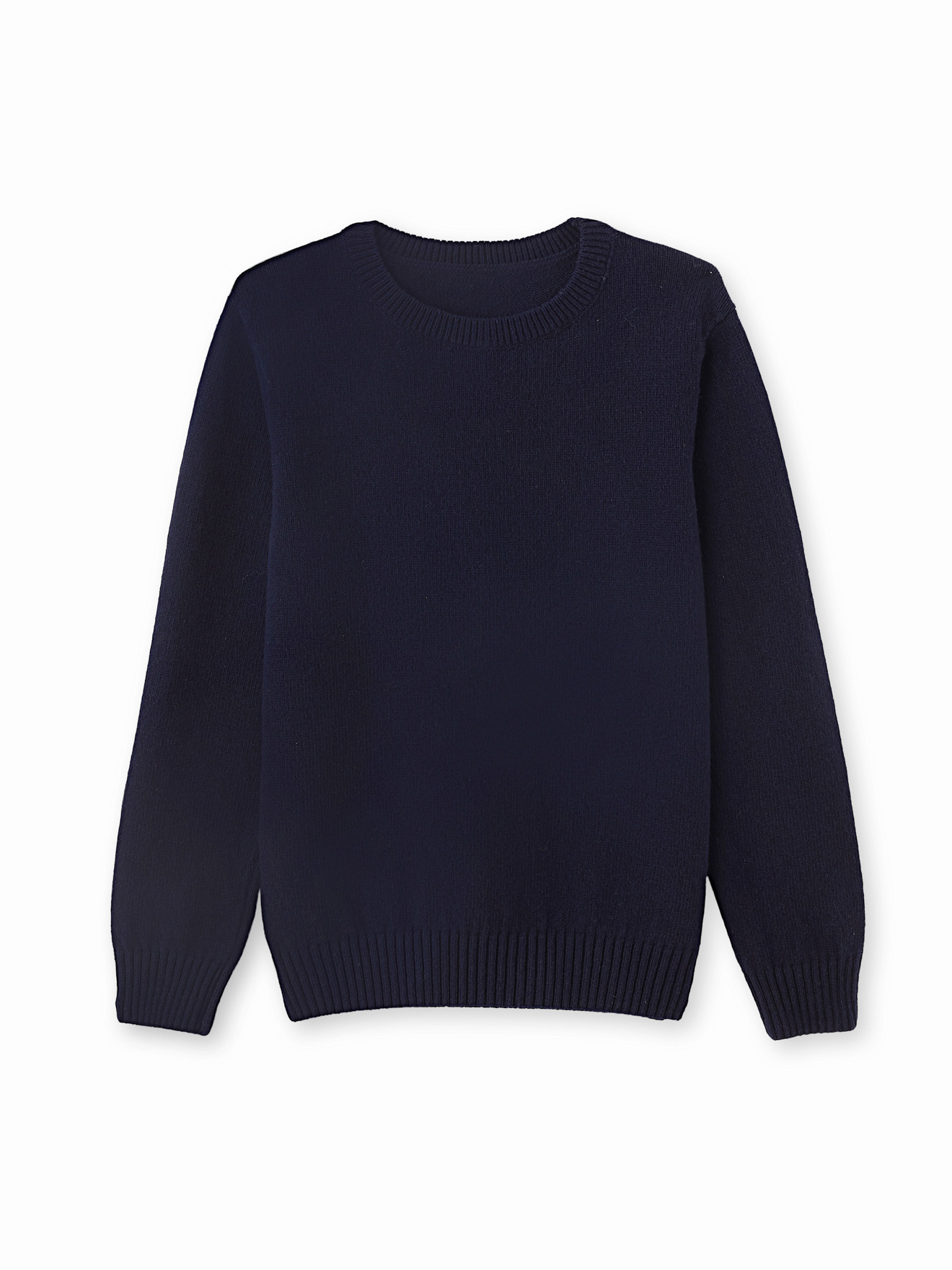Pull col rond 100% laine