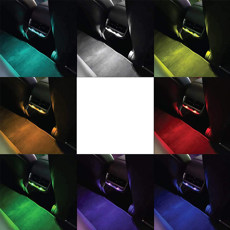 USB Adapter mit RGB LED Beleuchtung für Auto / PC - Schwarz