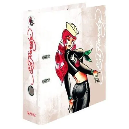 Herlitz Ordner A4 8cm Ed Hardy Motiv, sortiert