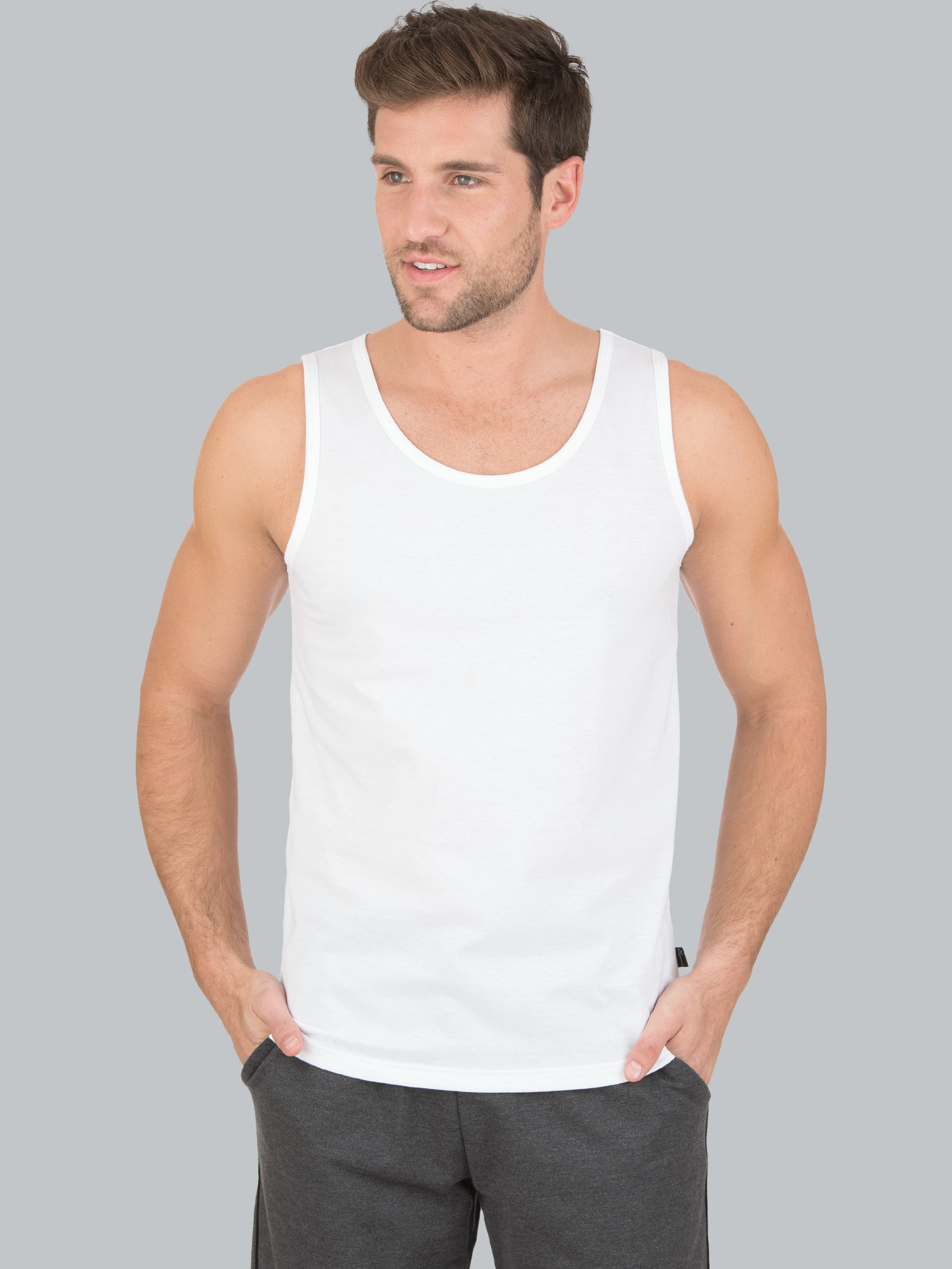Trägershirt aus 100% Baumwolle Weiss