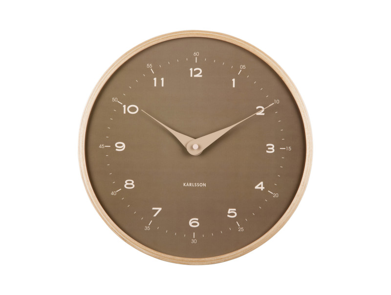 Wall Clock Osado Dome KA5995BK Black wood