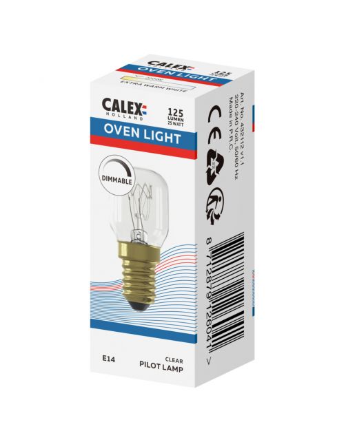 Calex Speciaal Schakelbord Ovenlamp 300° 220-240v T25 Helder - Lichtbron -