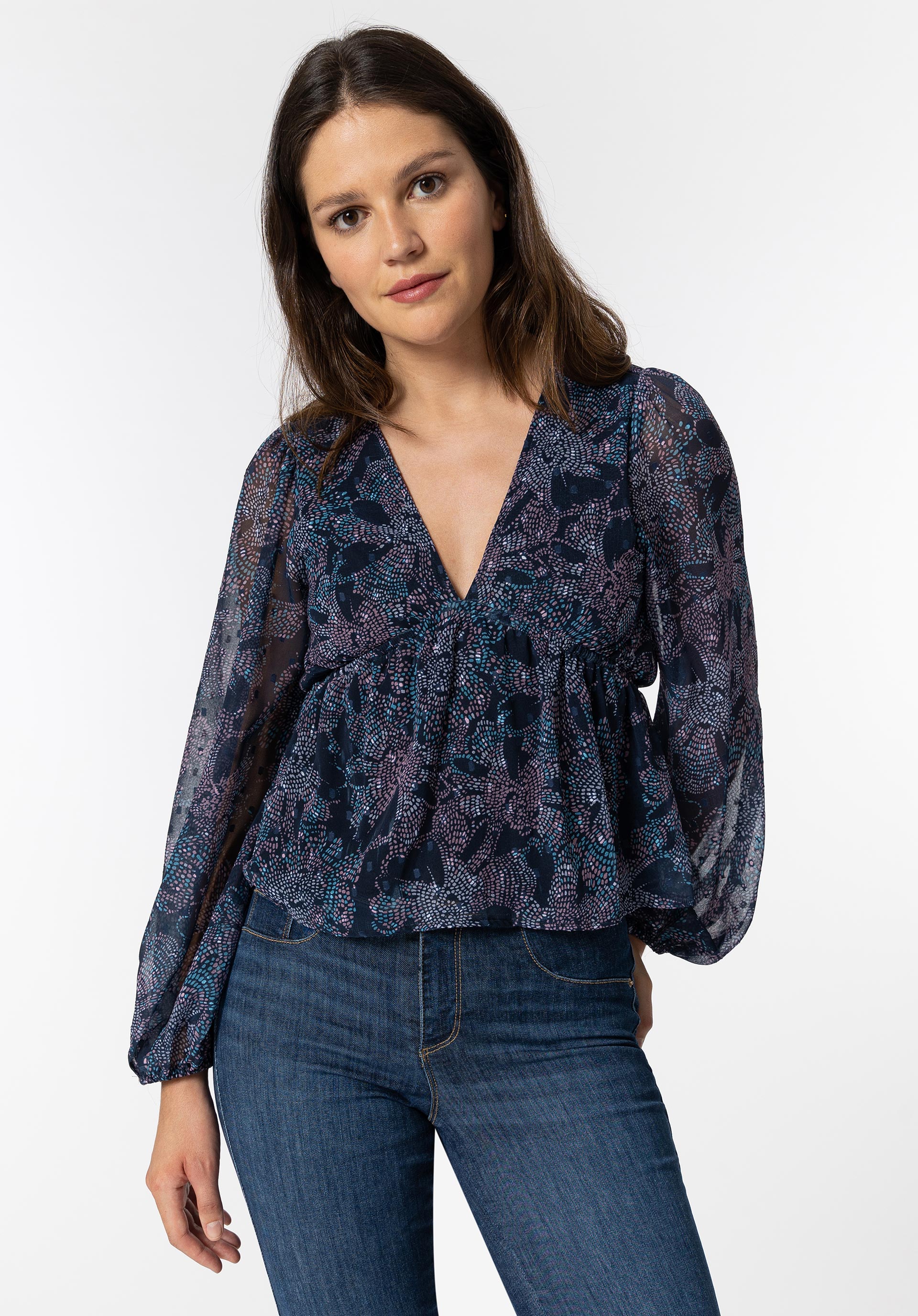 Blusa Estampada com Elástico