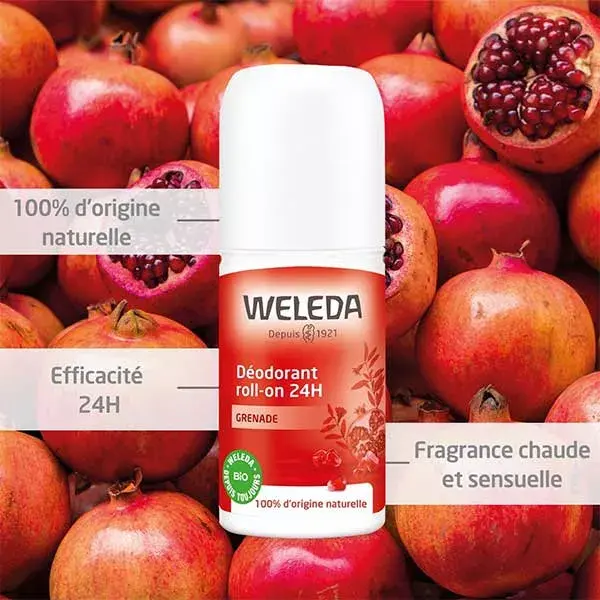 Desodorante Roll-On Orgânico Weleda Romã 24h 50ml