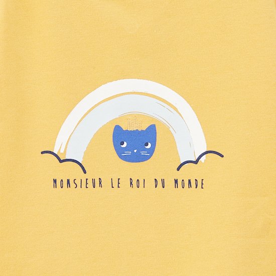 Roi Chat Ensemble Pantalon + Haut   Jaune        1 mois   de               Marèse