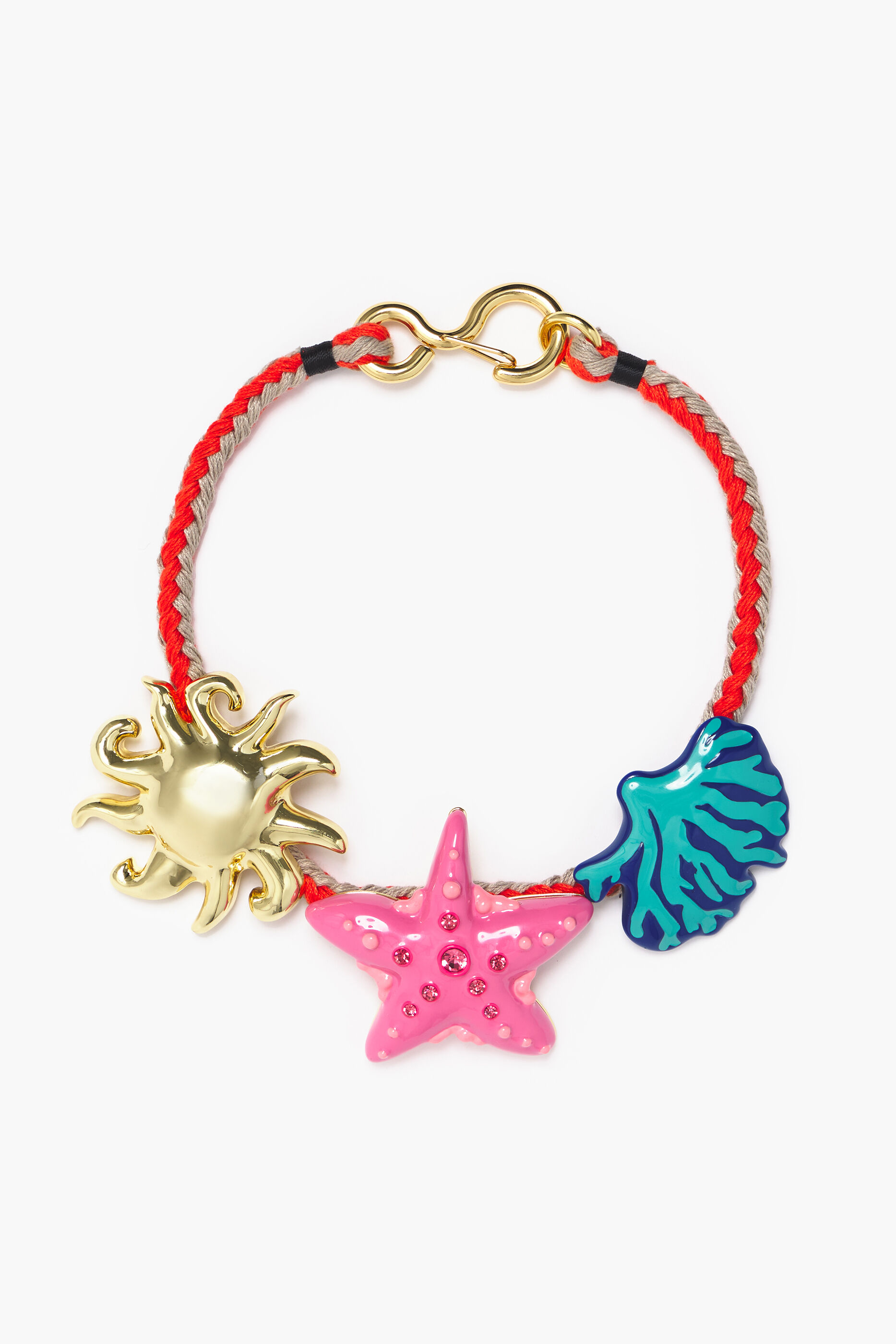Colar de cordão de coral