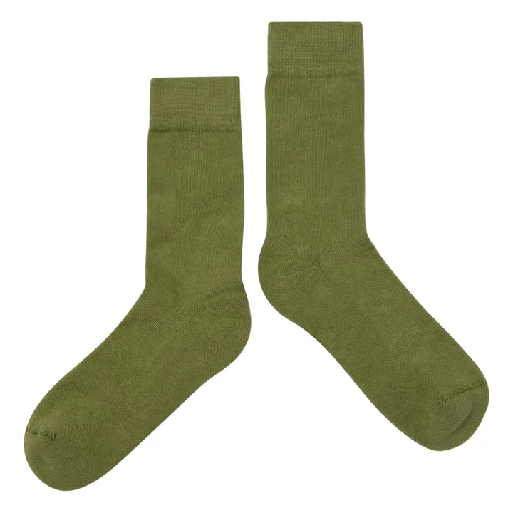 Main Story Chaussettes Logo | Vert kaki