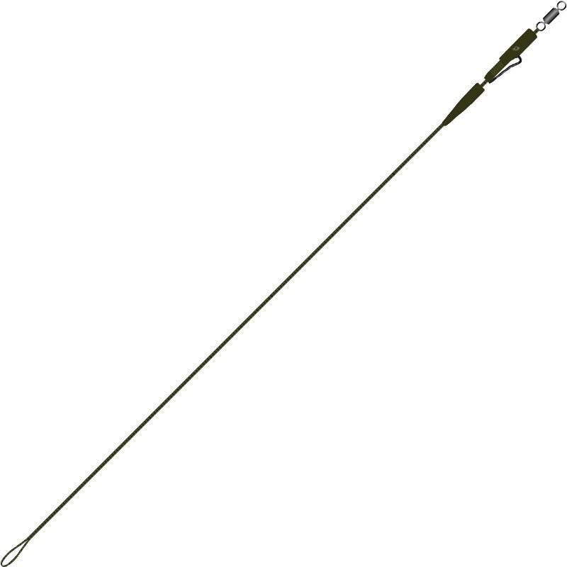 Lead Core Carp Spirit Gravity Ready Leader Uhl Weed Green Metallic Lead Clip - Par 3