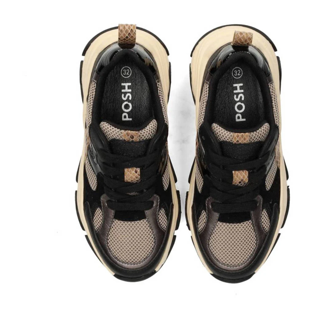 POSH by Poelman Gigichunky sneakers zwart/beige