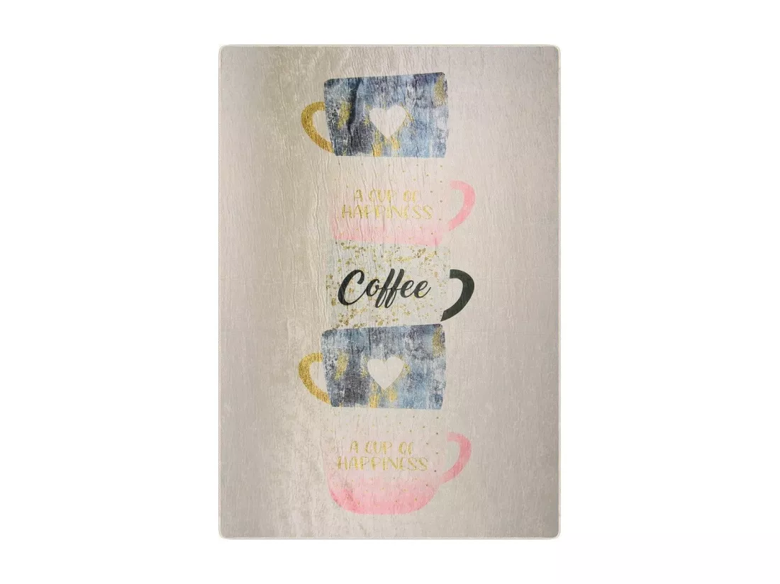 Tapis de cuisine 90x130 cm Polyester Kitch Cup