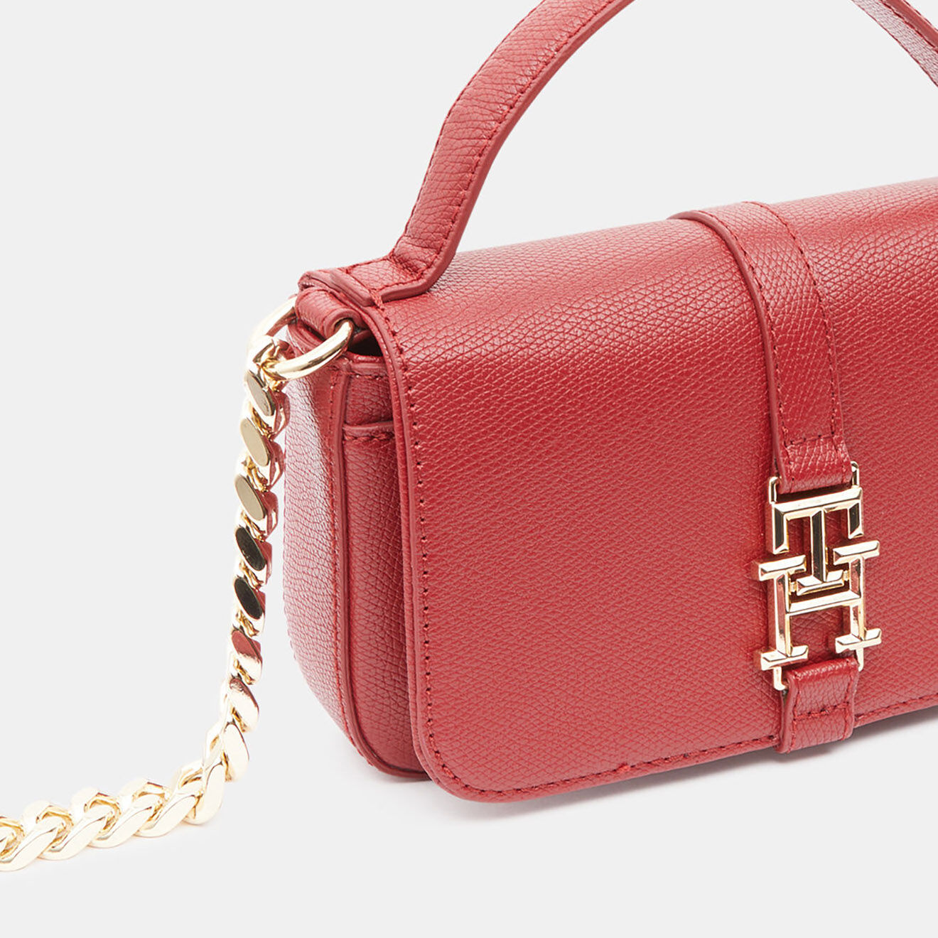 Tommy Hilfiger Sac pochette Plush crossover rouge - 13x19x4 cm