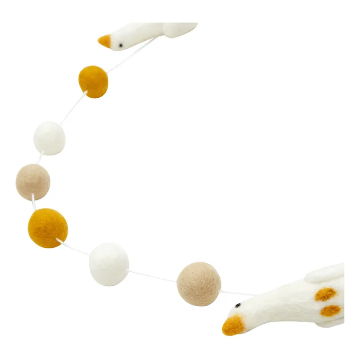 Calm Guirlande Oies | Blanc