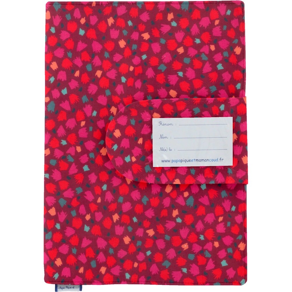 Protège Carnet De Santé Pompons Cerise