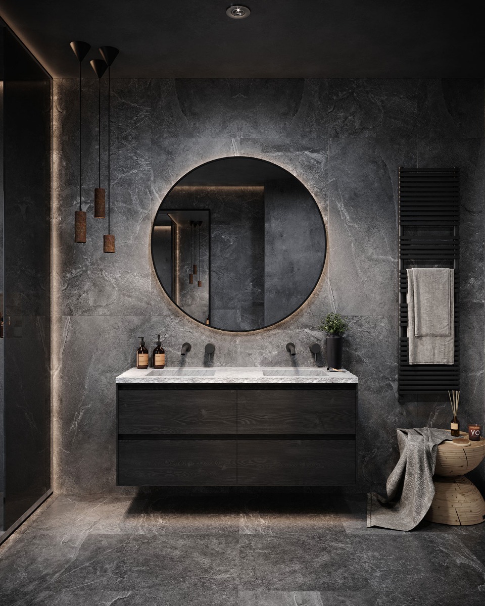 Forzalaqua Reno badmeubel 160cm black oiled met Nova wastafel carrara gekapt zonder kraangaten