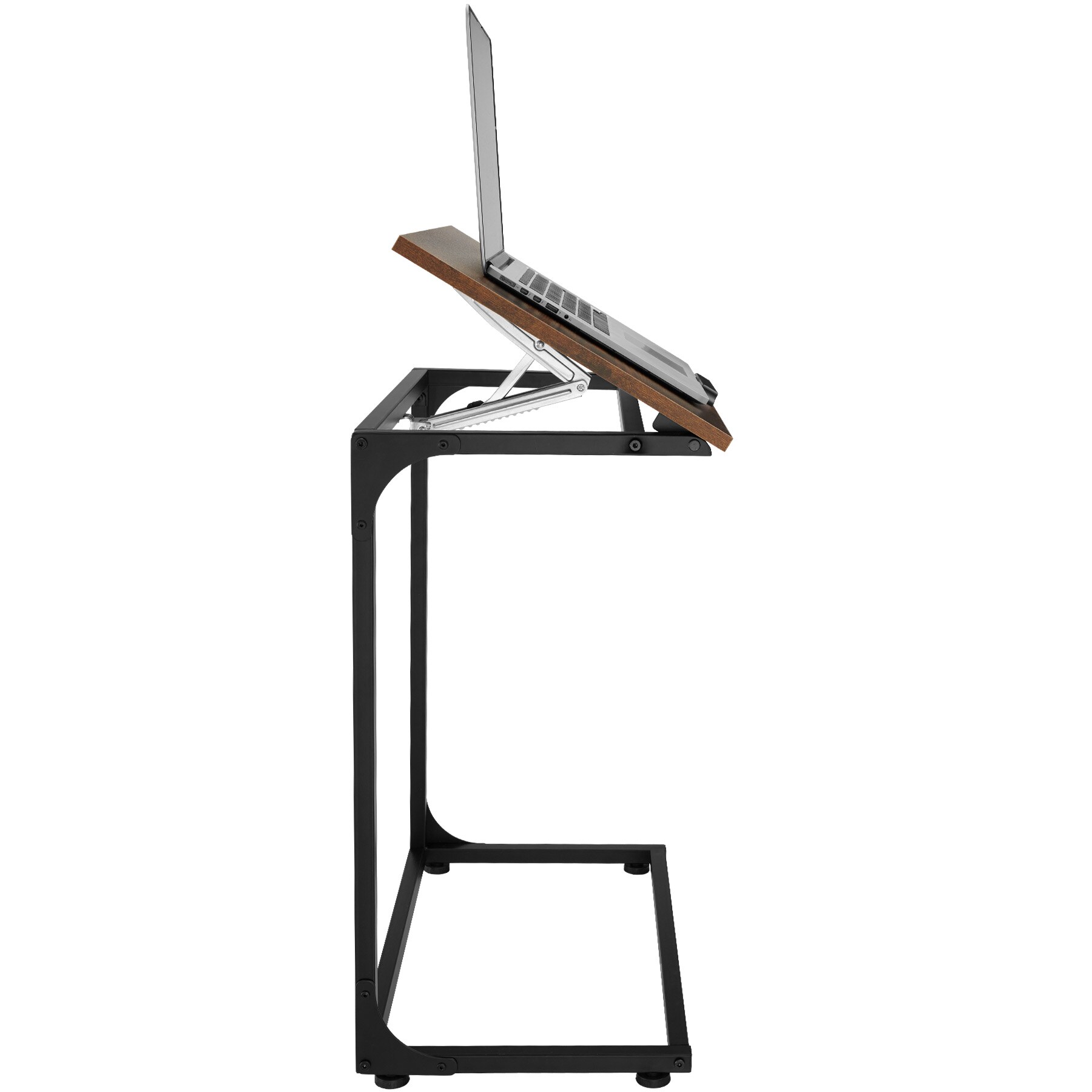 tectake® Beistelltisch, Industrial Style, in praktischer C-Form mit neigbarer Platte, 55 x 35 x 66,5 cm