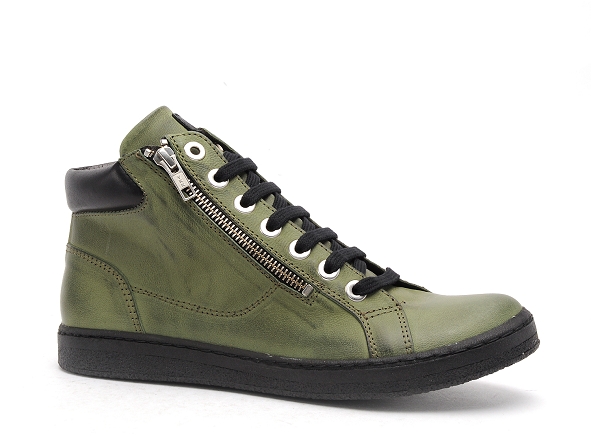Chacal boots bottine plates femme 6535 vert