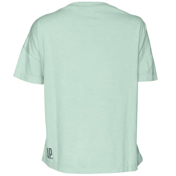 T-shirt SNAP CROP TOP HEMP T-SHIRT GREEN