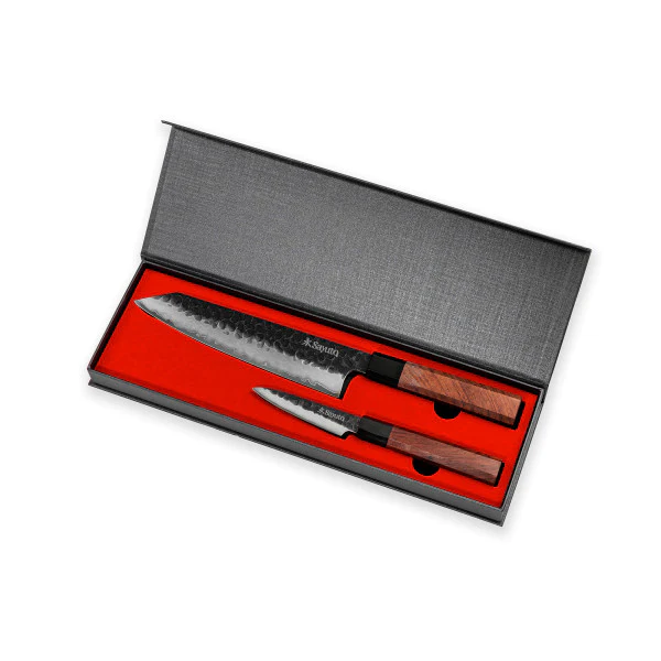 Set 2 couteaux Sayuto Sequoia San Mai office et chef Sayuto