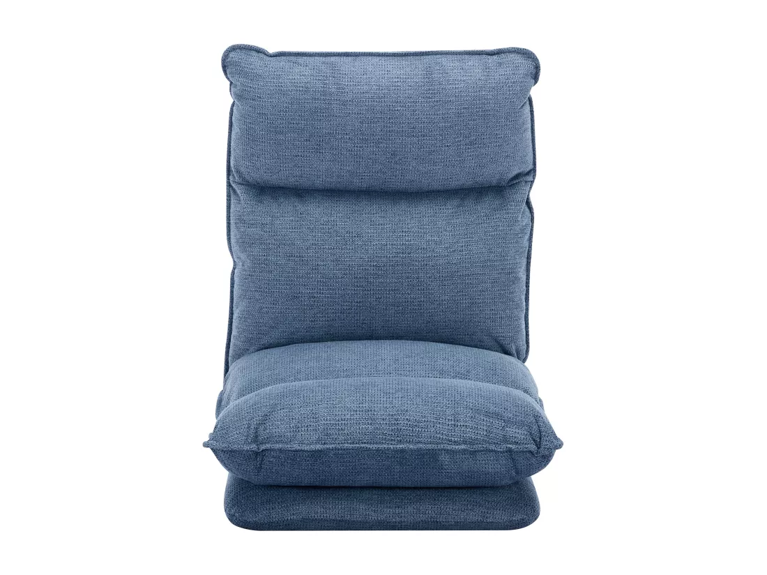 Fauteuil paresseux convertible réglable en tissu chiné bleu MURTERA