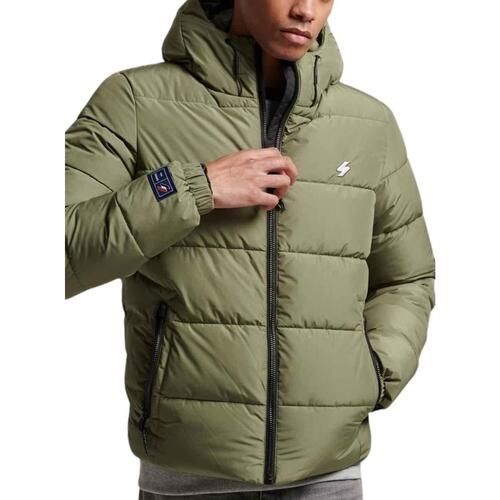 Superdry - HOODED SPORTS PUFFR JACKET Verde