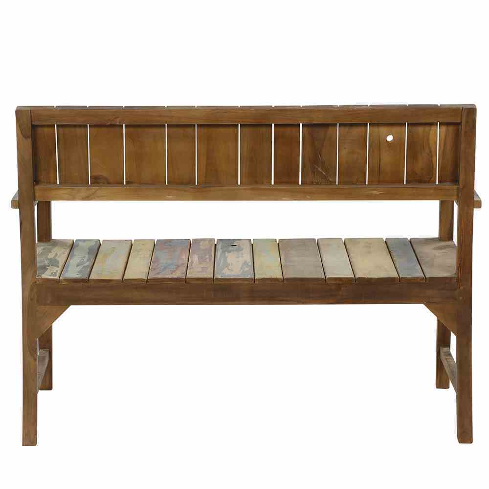 Gartenbank PALU - boat-look-finish - Teakholz massiv - 2-Sitzer