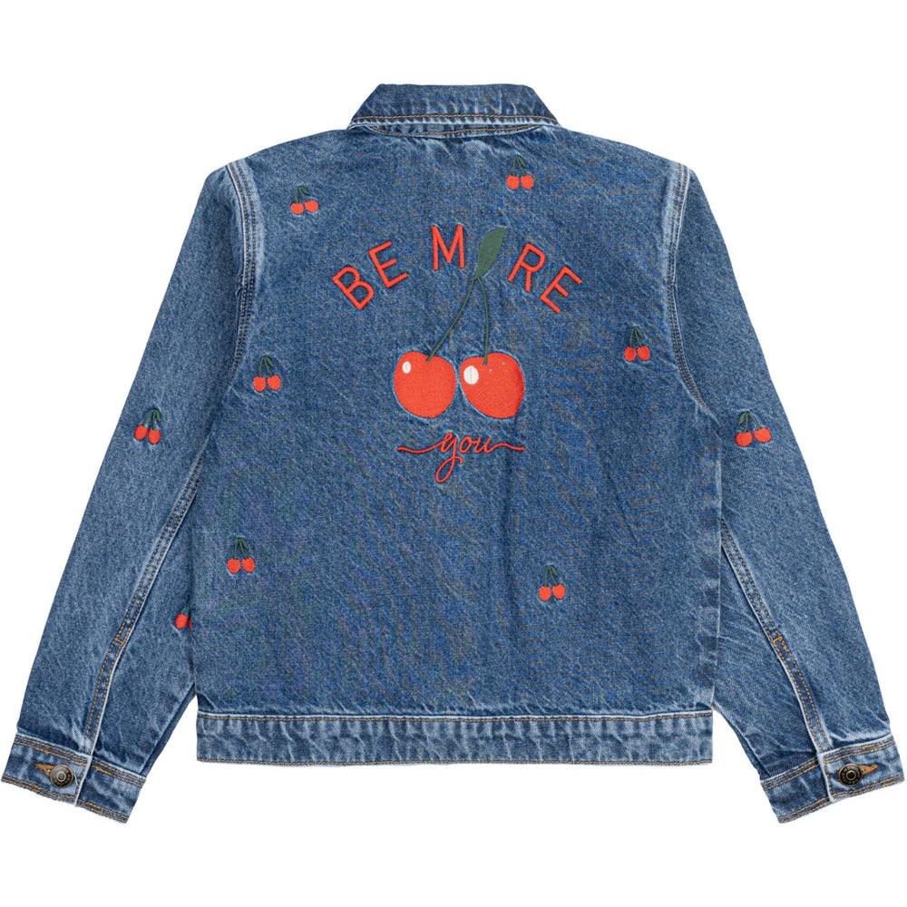 Køb The New Medium Blue Denim EMB Natalia Denim Jakke