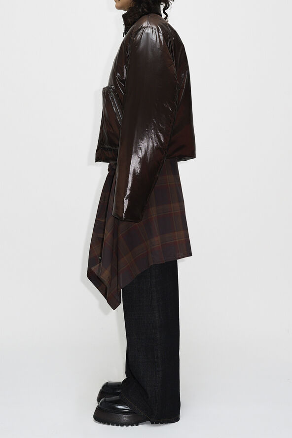 Hope BOX JACKET Shiny brown nylon