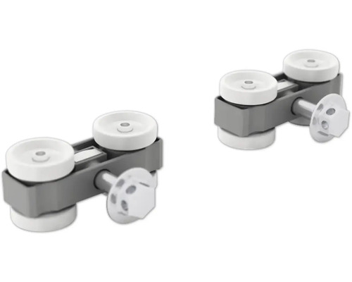 Pertura Selir zilver (EV1) geanodiseerd schuifdeurbeslag voor hout/glasdeuren, lengte: 2m, inclusief verzonken handgreep en soft-close mechanisme.